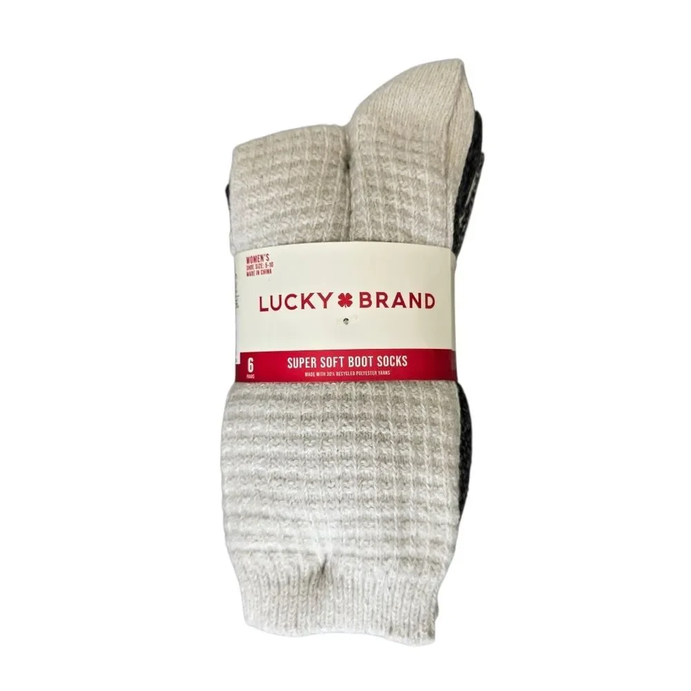 Lucky Brand Women's 5-10 Super Soft Boot Socks NWT